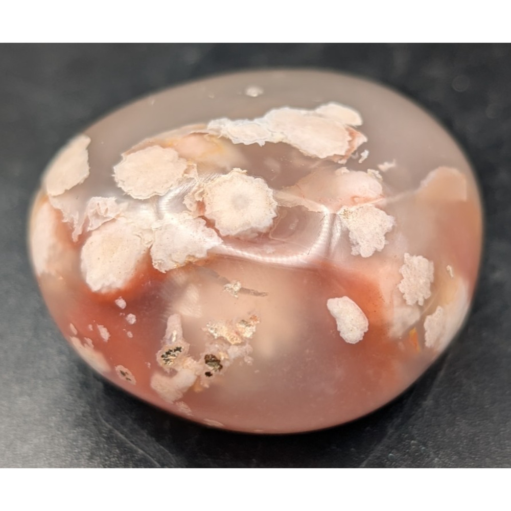 Strawberry Agate Polished Stone | Pink Chalcedony Mineral Specimen